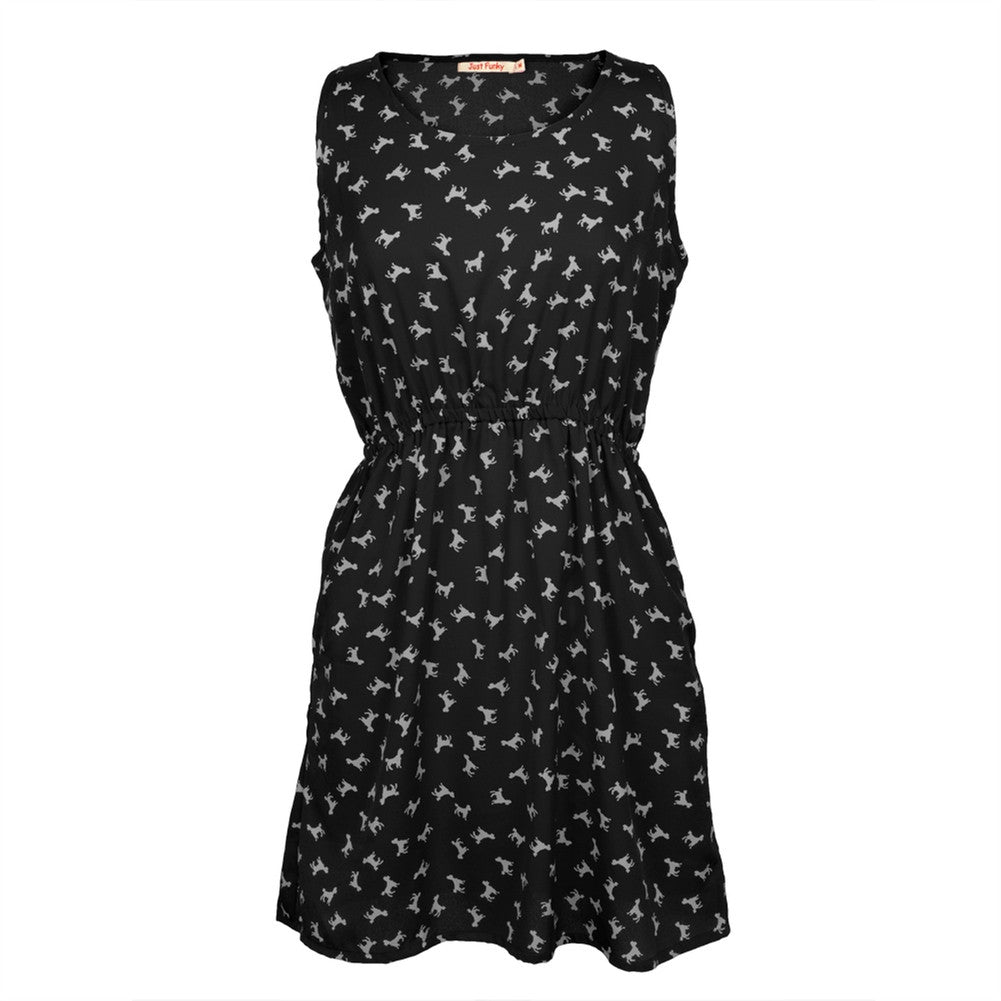 Poodles All-Over Women's Short Dress Dresses Animalworld   