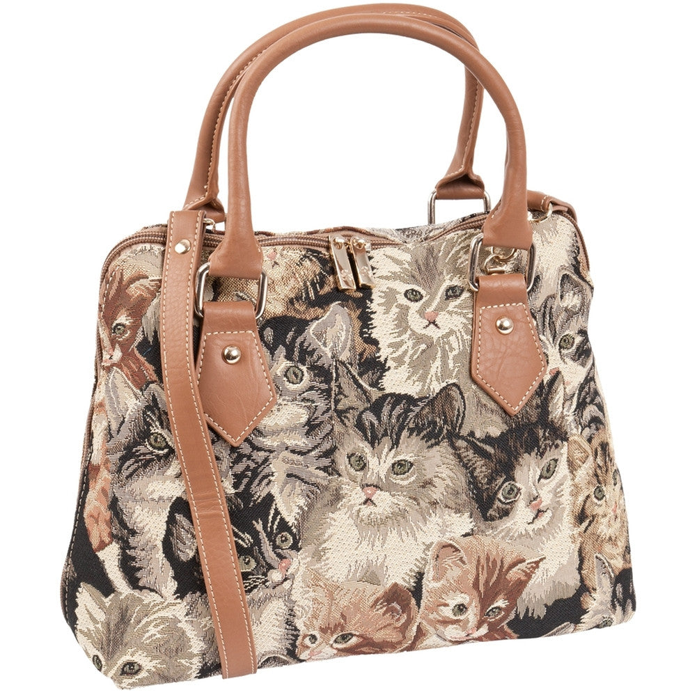 Kittens Everywhere All-Over Convertible Handbag Purses Animalworld   