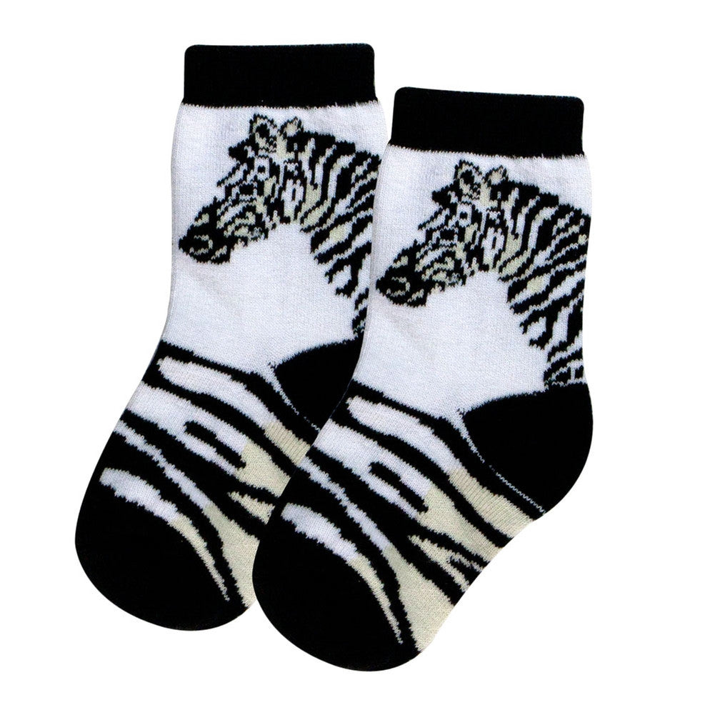 Zebra Head & Stripe Juvy Socks Socks Animalworld   