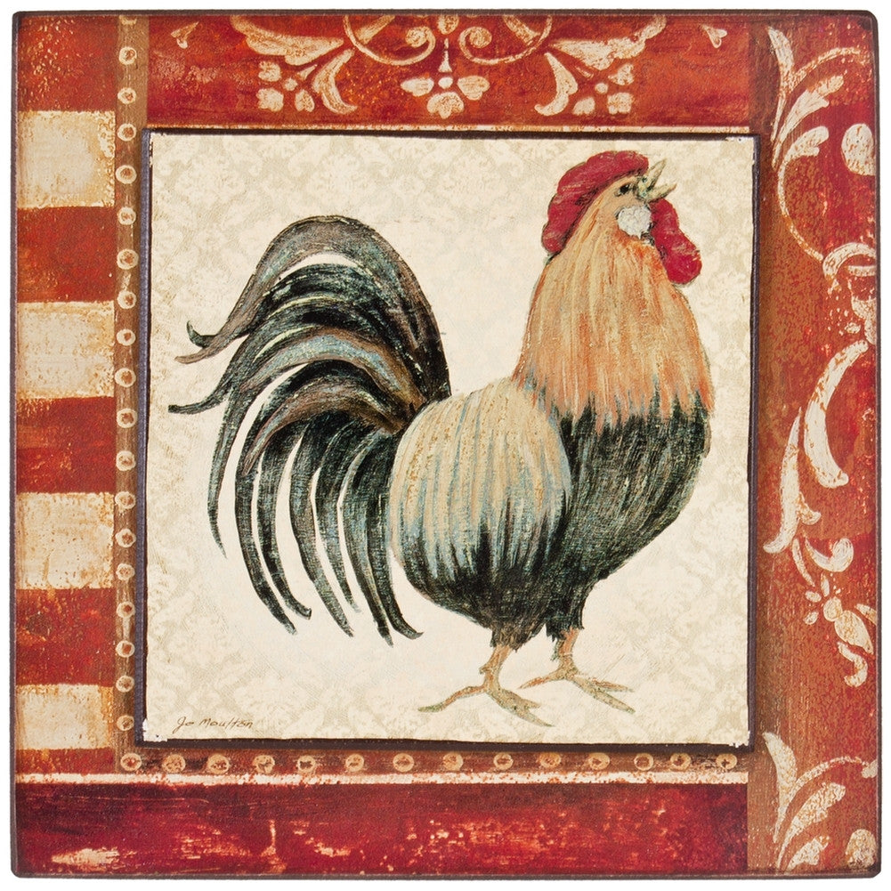 Rooster Body Square Wall Plaque Plaques Animalworld   