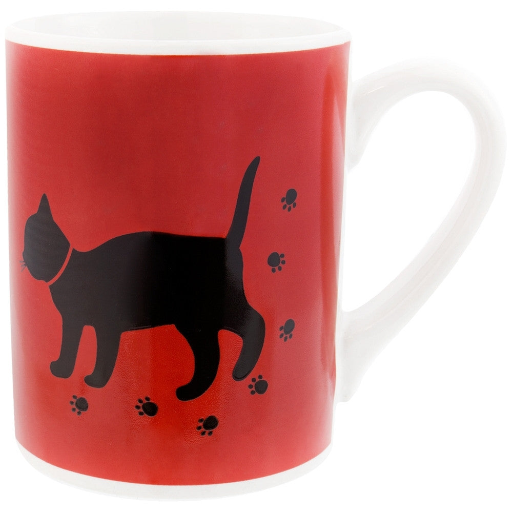 Cat With Paw Prints Coffee Mug Coffee Mugs Animalworld   