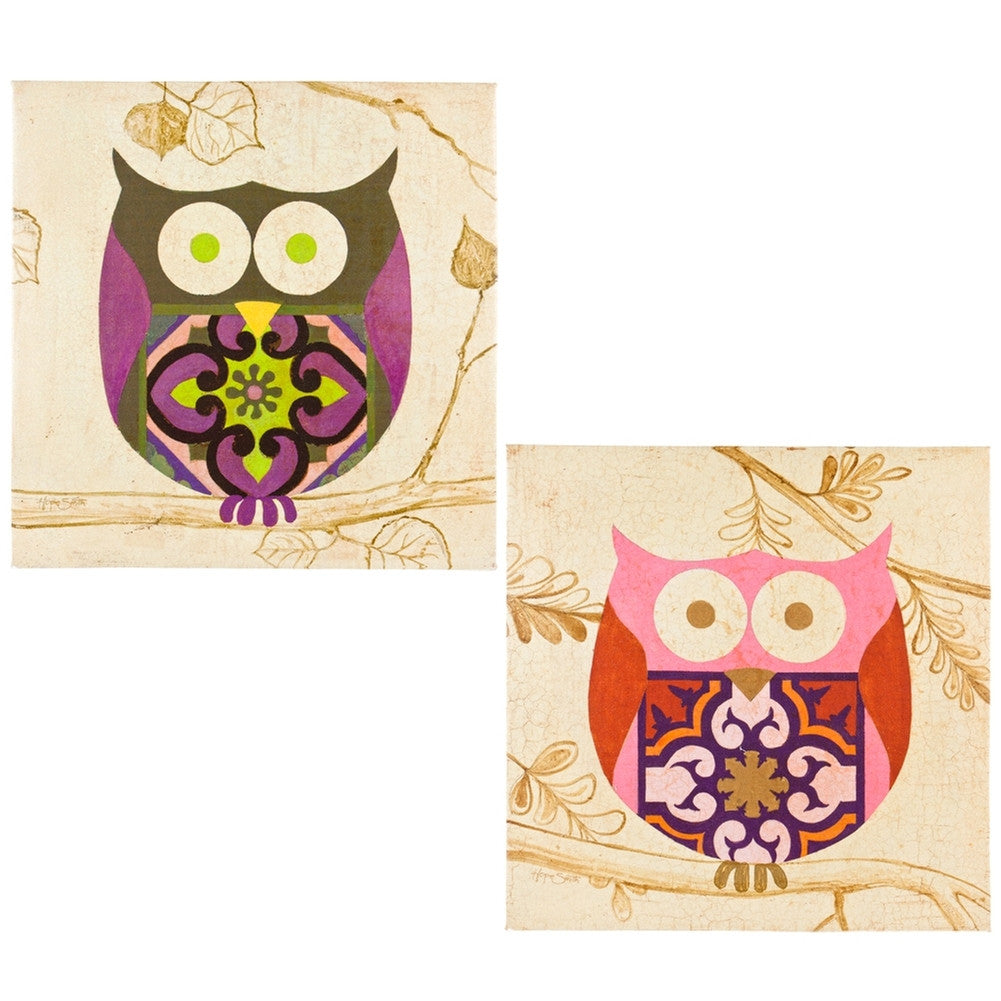 Owl Art Deco Body Two Piece Canvas Art Canvas Art AnimalWorld   