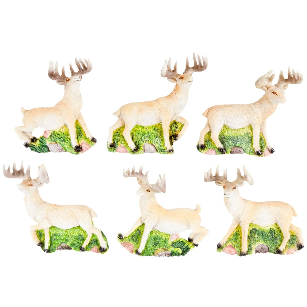 Deer Buck Running Six Piece Magnet Set Refrigerator Magnets AnimalWorld   