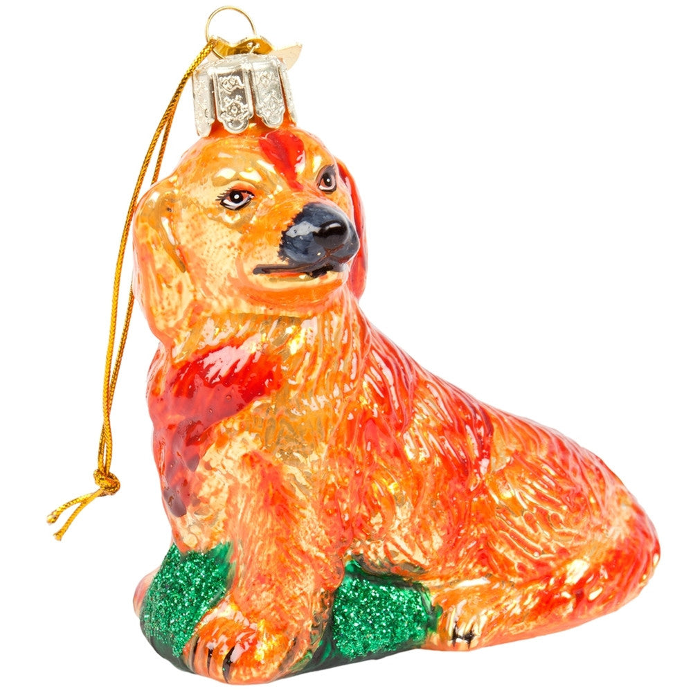 Noble Gems Golden Retriever Glass Ornament Christmas Decorations Animalworld   