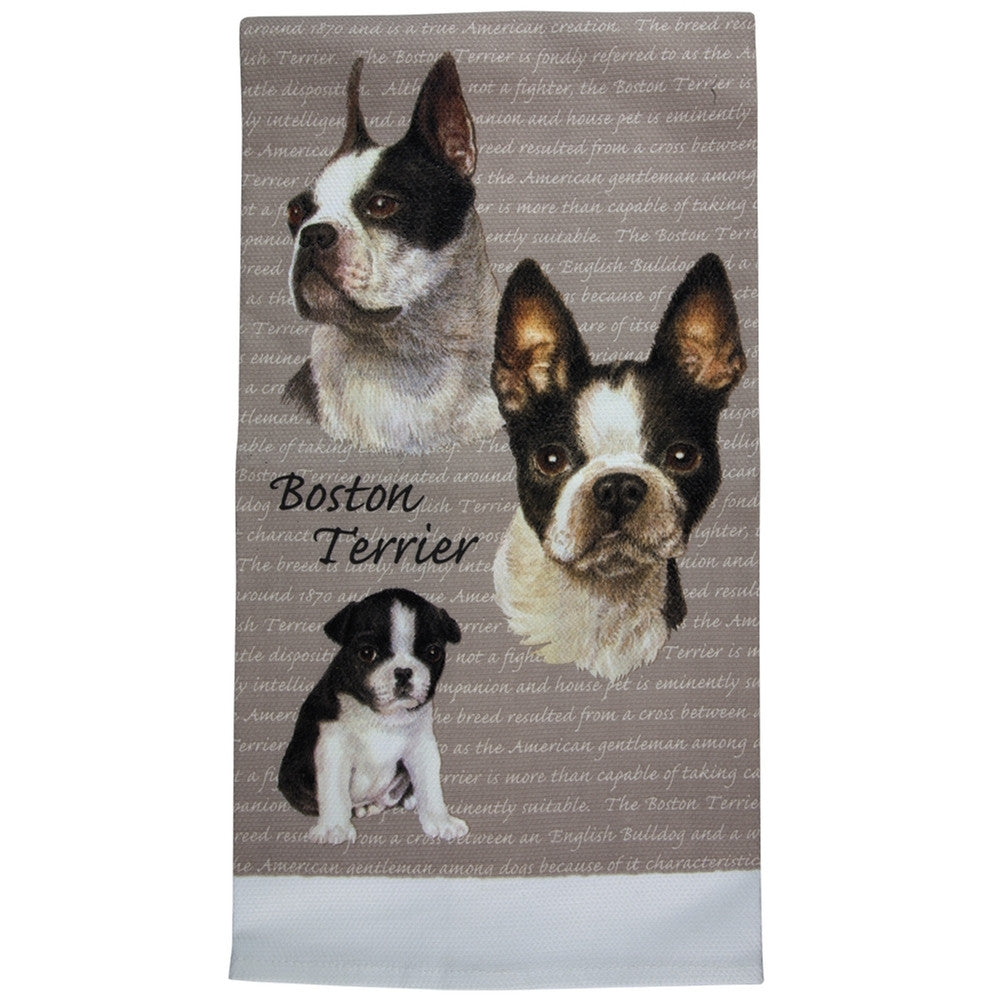 Boston Terrier Kitchen Towel Hand Towel AnimalWorld   