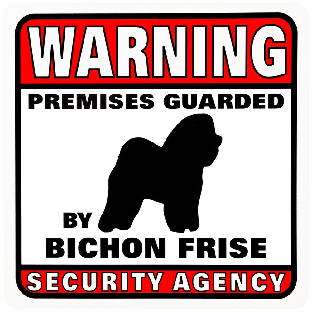 Bichon Frise Warning Premises Guarded Sign Signs AnimalWorld   