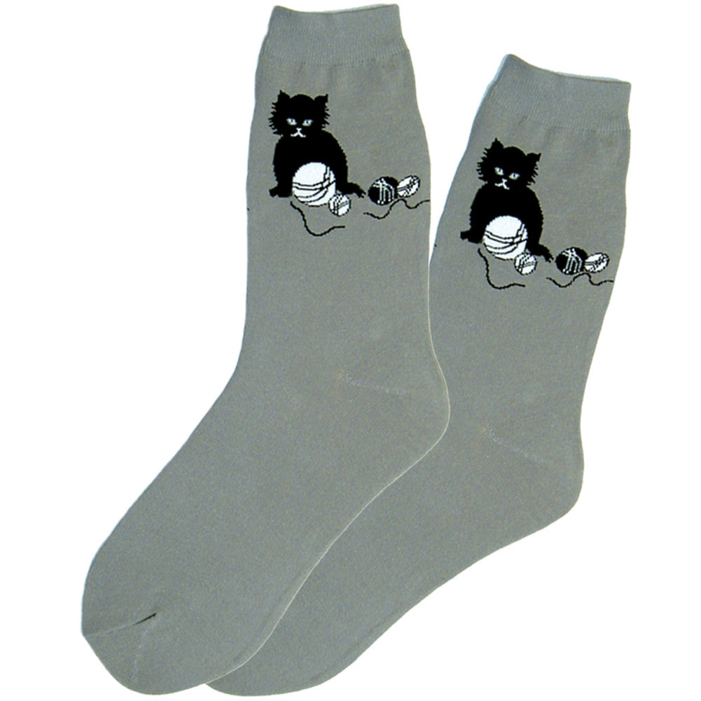 Black Kitten Grey Socks Juvenile Socks Animalworld   