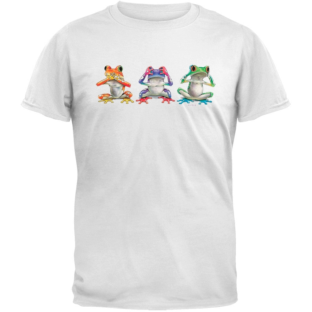 Solar Trans - No Evil Frogs White T-Shirt Men's T-Shirts Old Glory   