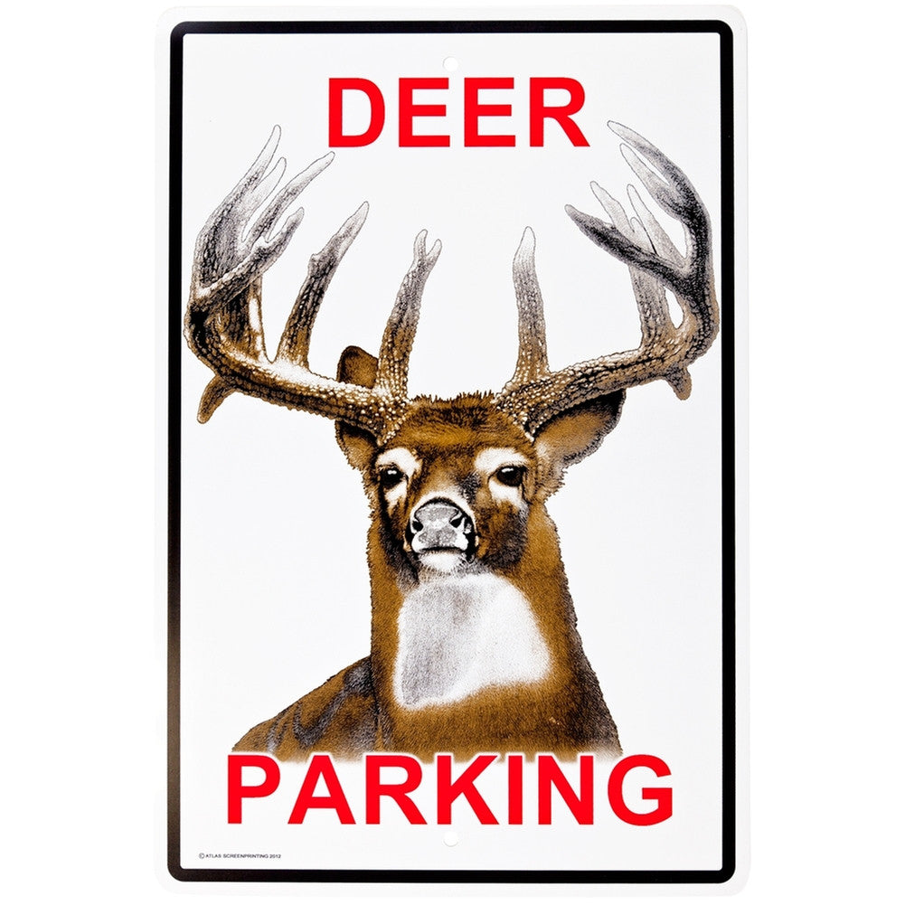 Deer Parking Aluminum Warning Sign Signs AnimalWorld   