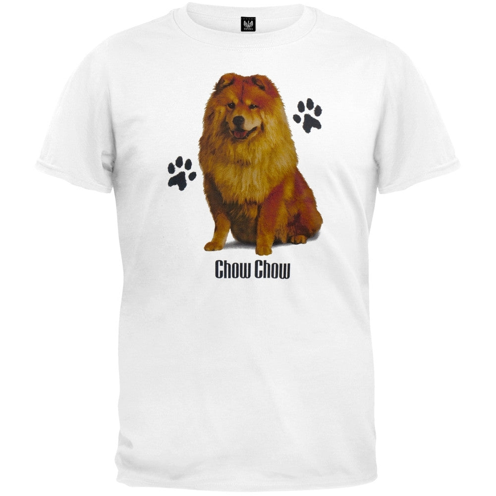 Chow Chow Profile White T-Shirt Men's T-Shirts Art Brands   