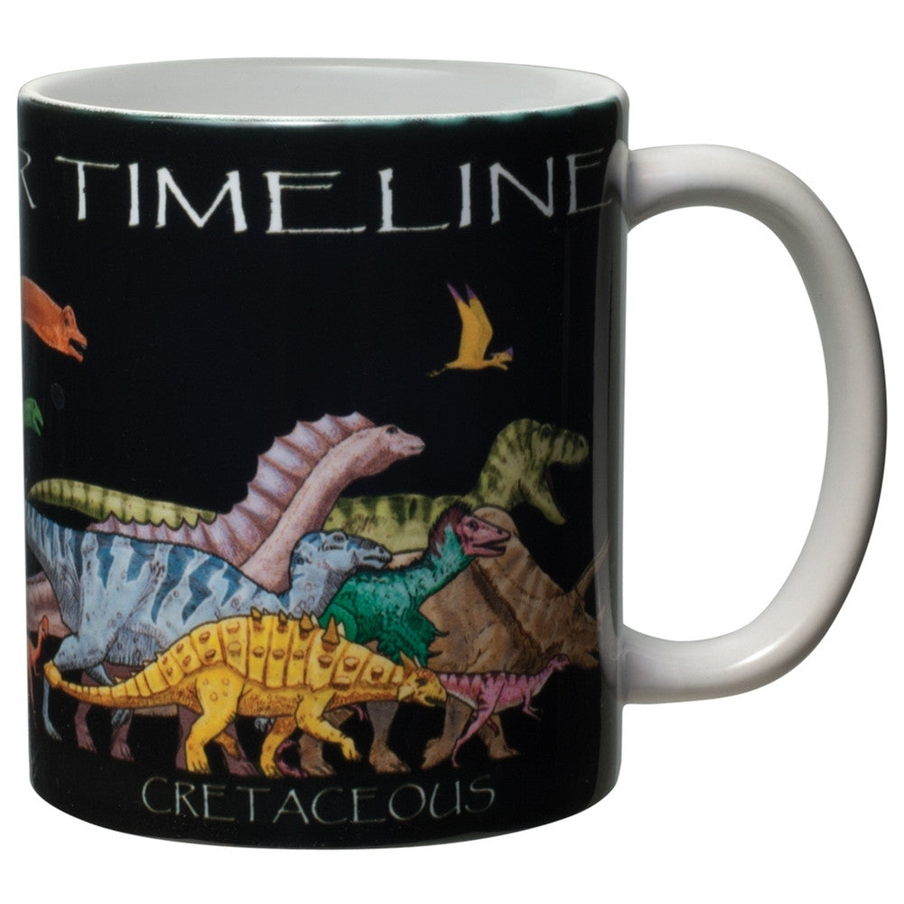 Dino Timeline White Ceramic Mug Coffee Mugs Animalworld   