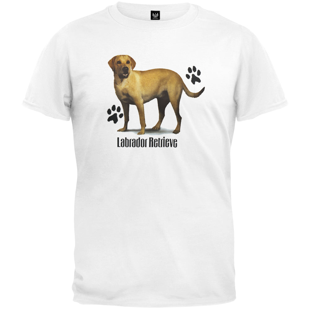 Yellow Labrador Retriever Profile White T-Shirt Men's T-Shirts Art Brands   