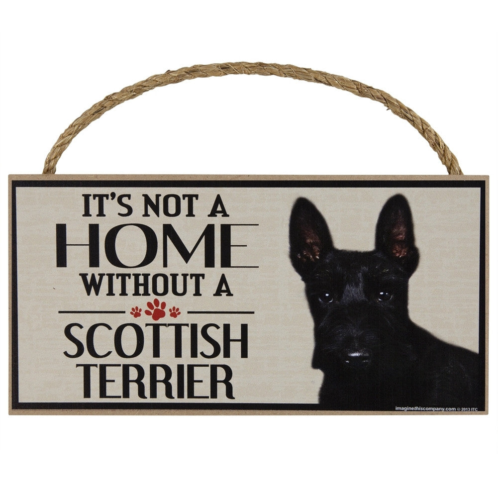 It's Not a Home Without a Scottish Terrier Wood Sign Signs AnimalWorld   