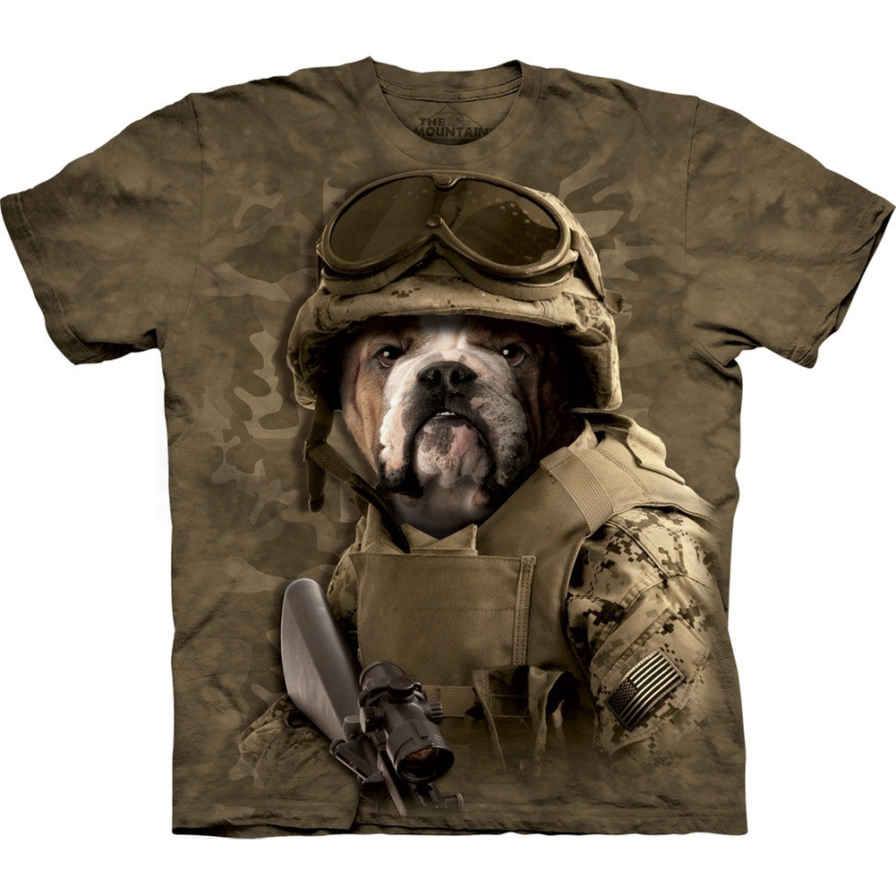 The Mountain - Combat Sam Bulldog Mens Tie-Dye T Shirt Men's T-Shirts Bulldog SM  