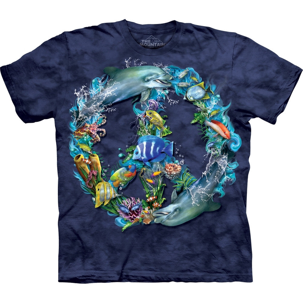 Sealife Peace Sign T-Shirt Men's T-Shirts Animalworld   