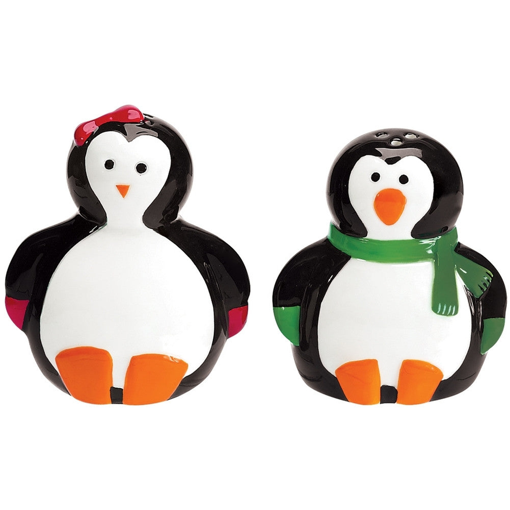 Penguin Party Ceramic Salt & Pepper Shaker Set Salt & Pepper Shakers Animalworld   