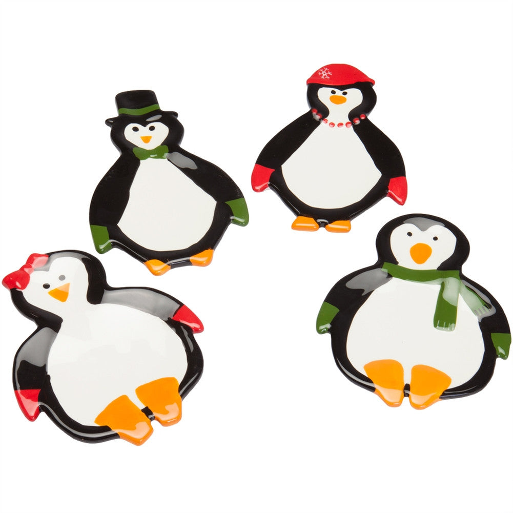 Penguin Party Ceramic Dessert Plate Set Plates Animalworld   