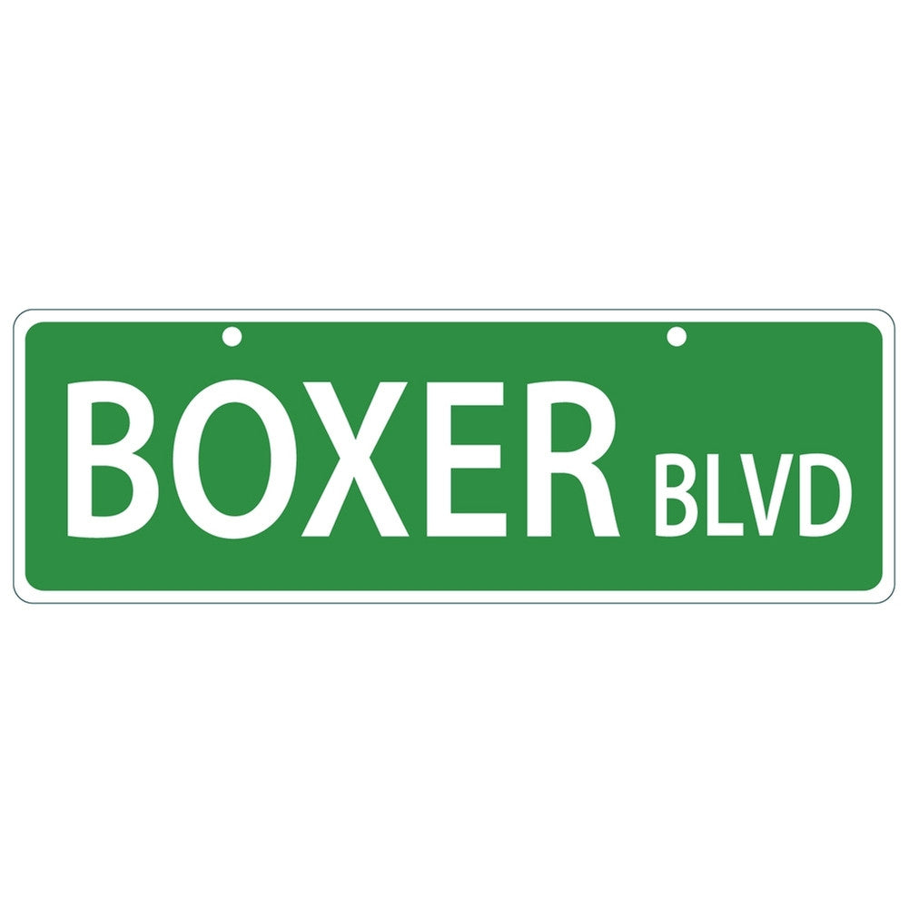 Boxer Blvd Plastic Street Sign Signs Animalworld   