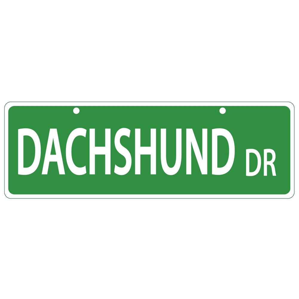 Dachshund Drive Plastic Street Sign Signs AnimalWorld   