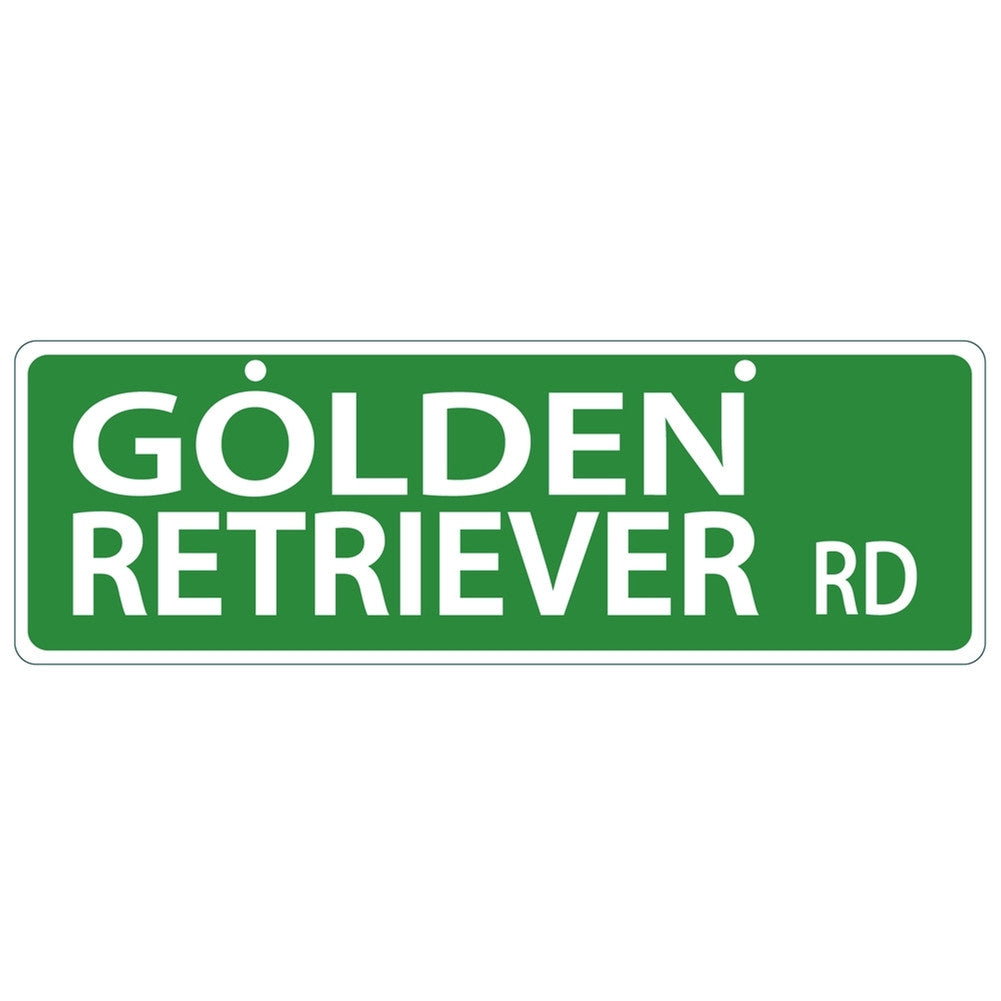 Golden Retriever Road Plastic Street Sign Signs Animalworld   