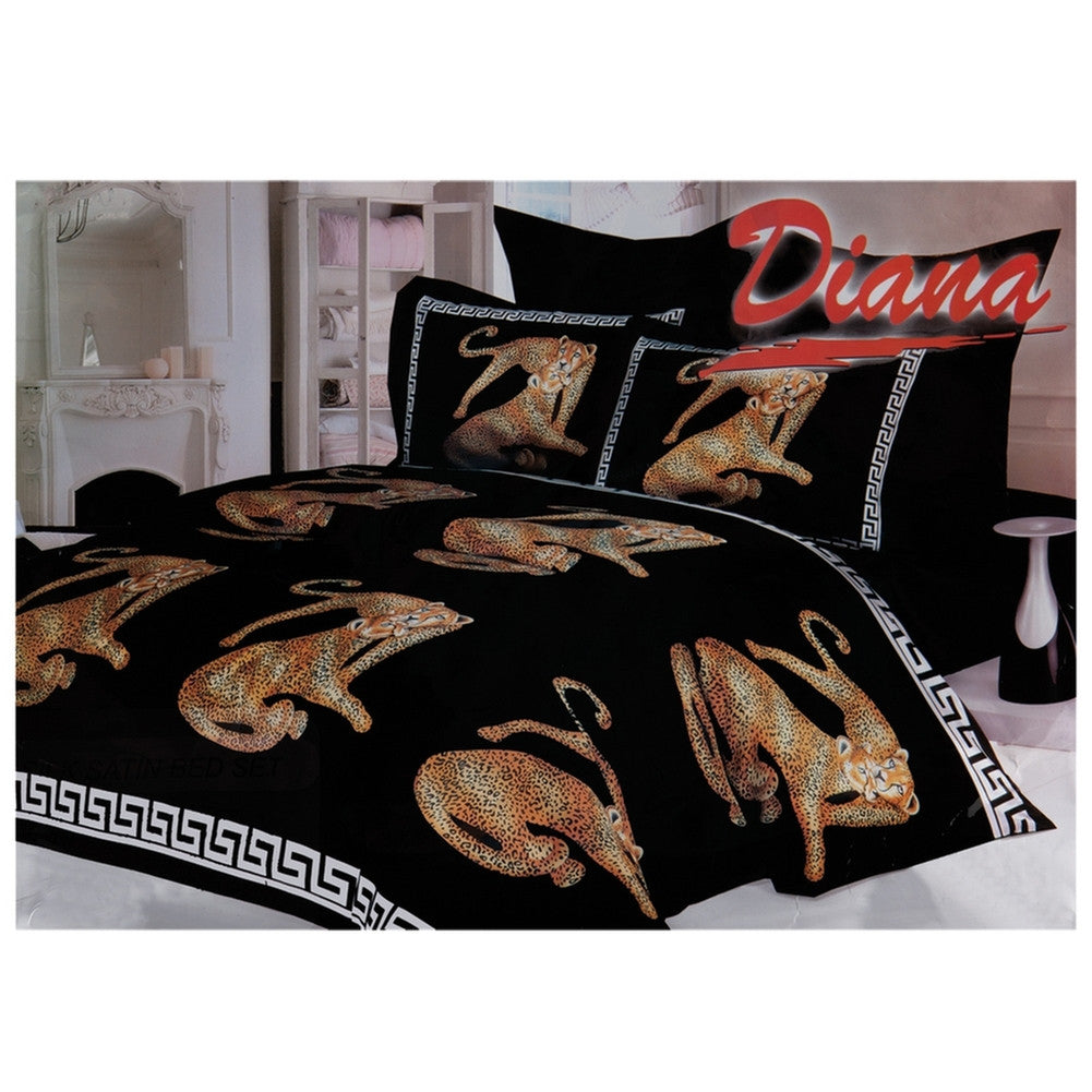 Cheetah Queen Size Bedding Set Bed Set Animalworld   