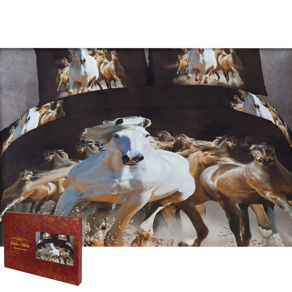 Equestrian Stallions Queen Size Bedding Set Comforter/Bed Sets AnimalWorld   