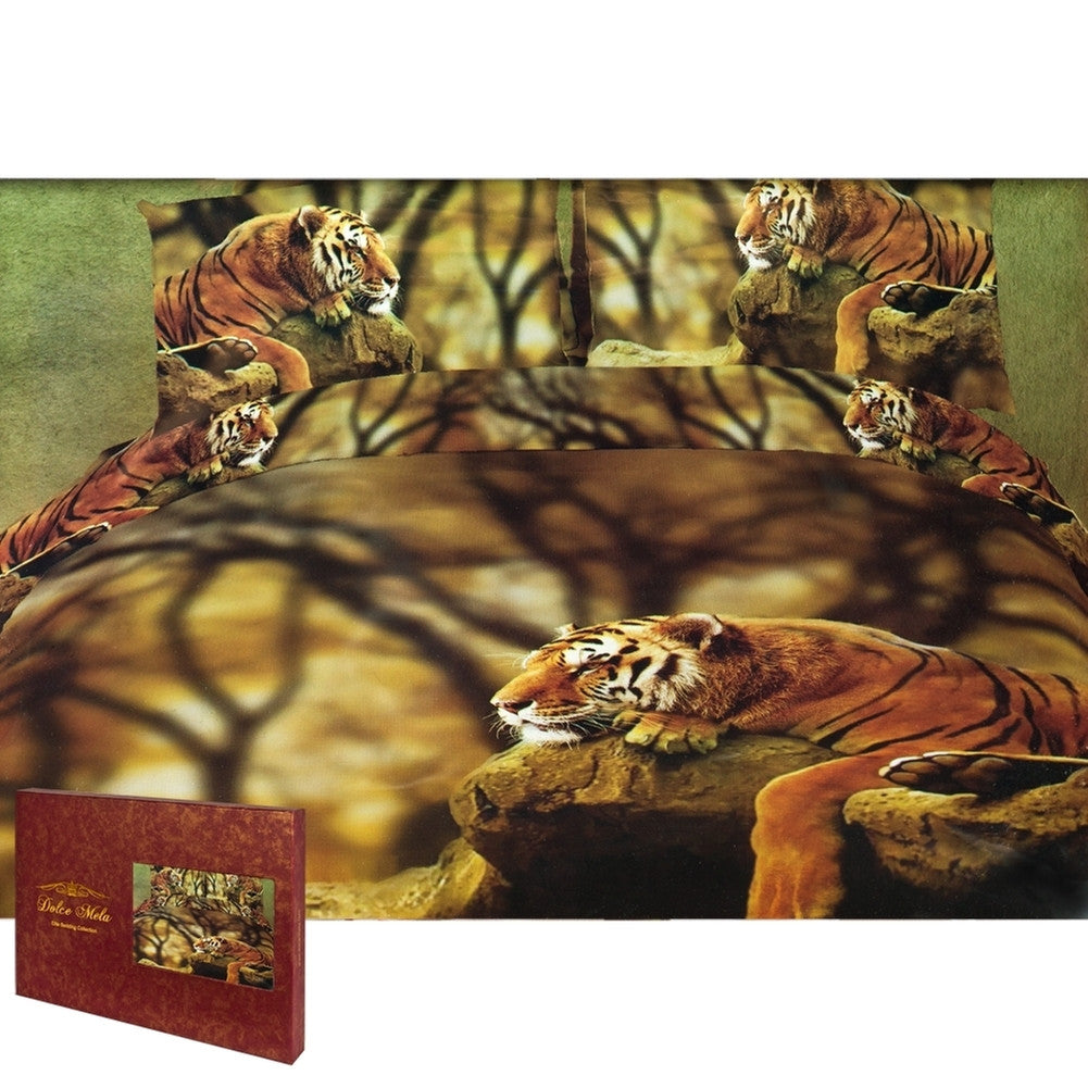 Lonely Tiger Queen Size Bedding Set Comforter/Bed Sets AnimalWorld   