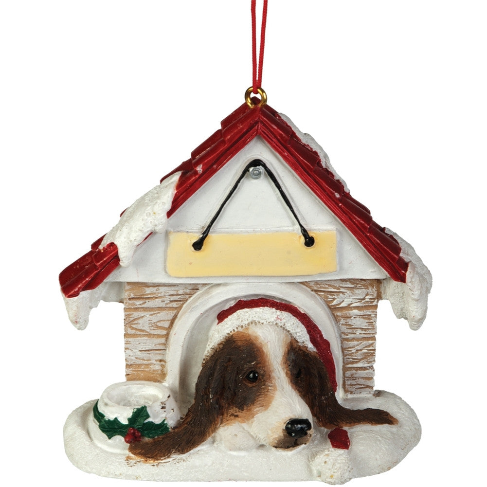 Basset Hound in Dog House Christmas Ornament Christmas Decorations Animalworld   