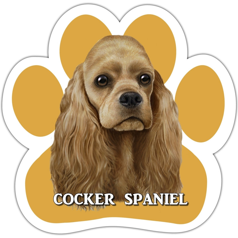 Cocker Spaniel Paw Shaped Car Magnet Auto Accessories AnimalWorld   