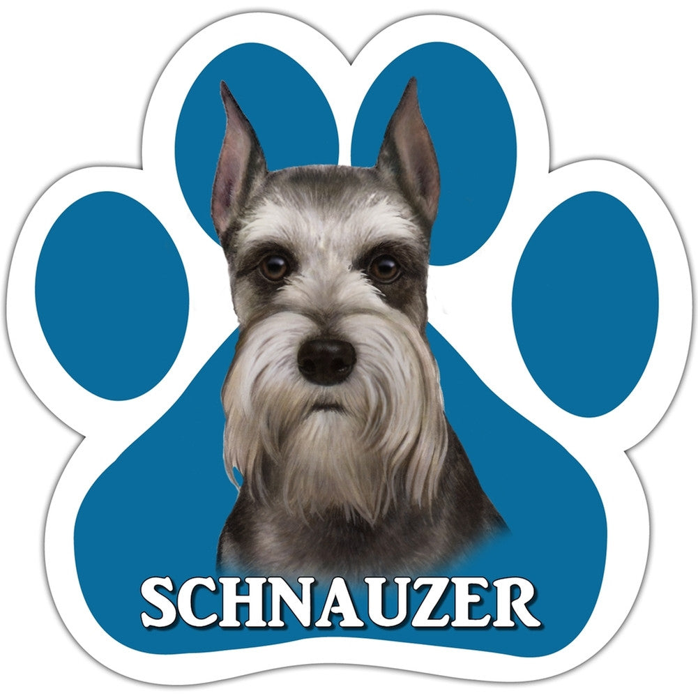 Schnauzer Paw Shaped Car Magnet Auto Accessories AnimalWorld   