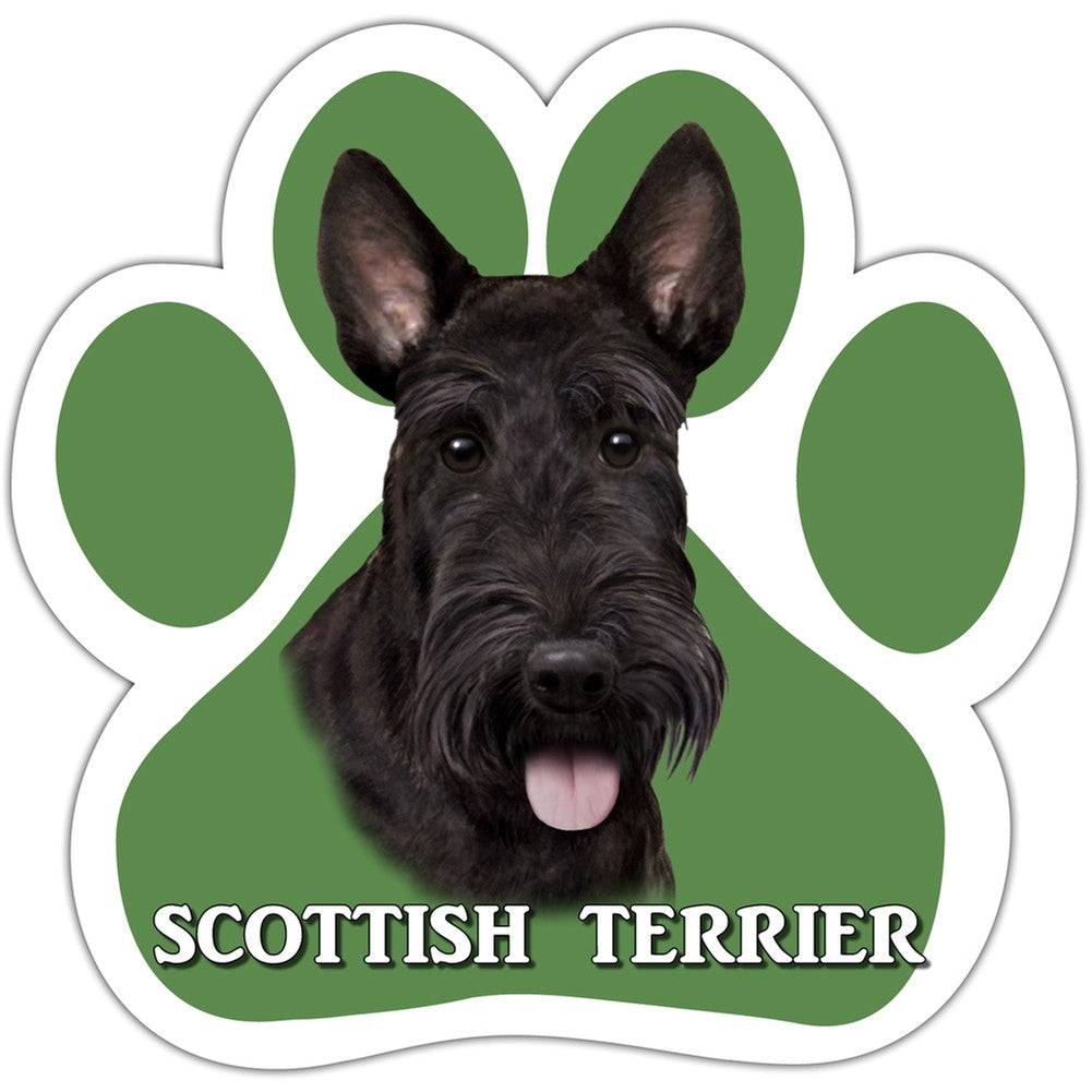 Scottish Terrier Paw Shaped Car Magnet Auto Accessories AnimalWorld   