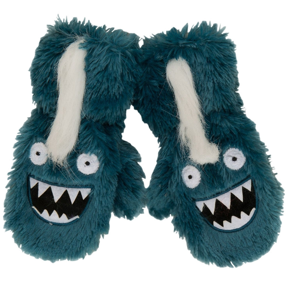 Ice Monster Juvy Fuzzy Fleece Mittens Mittens Animalworld LG Blue 