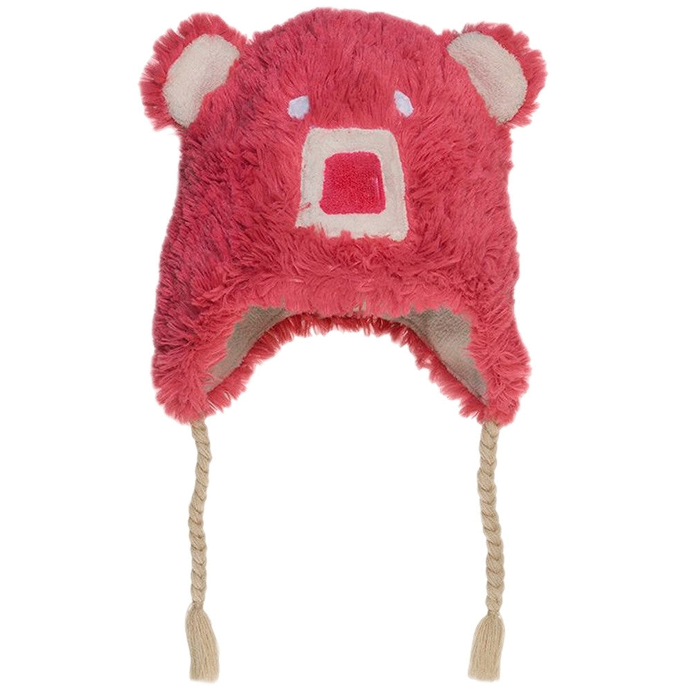 Pink Bear Toddler Fuzzy Fleece Hat Fleece Hats Animalworld   