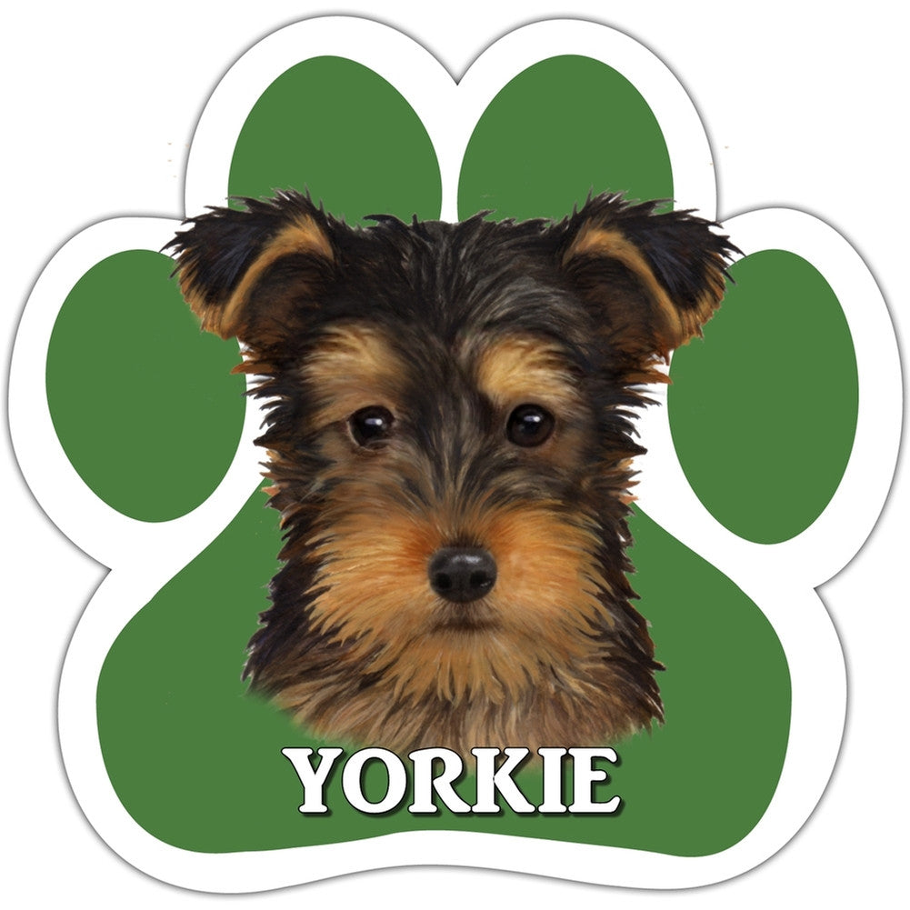 Yorkie Paw Shaped Car Magnet Auto Accessories AnimalWorld   