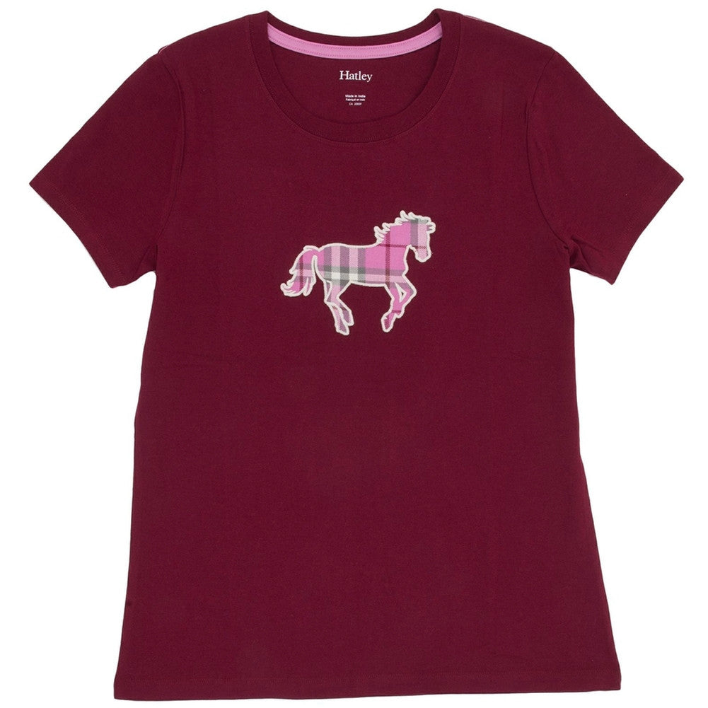 Pretty Horses Women's Pajama T-Shirt Sleepwear Tops Animalworld   