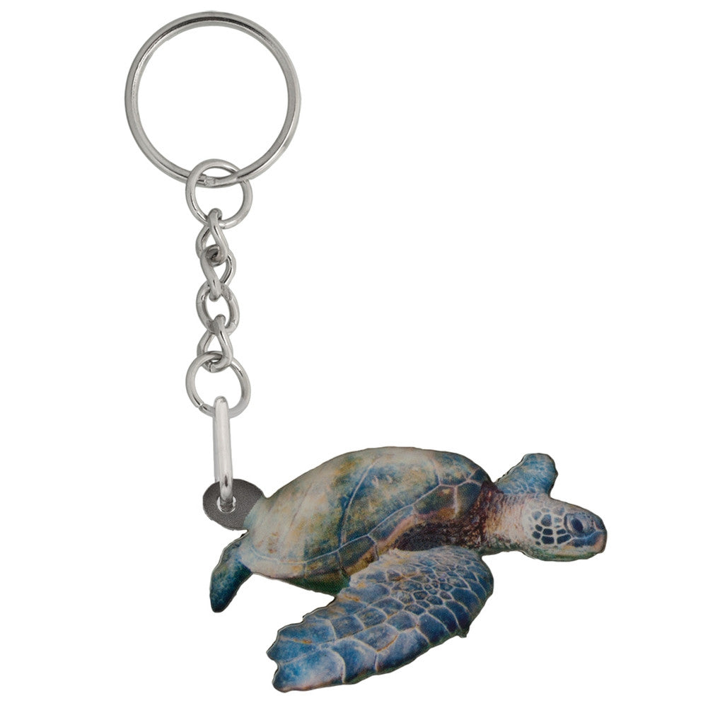 Sea Turtle Mirrored Acrylic Keychain Keychains AnimalWorld   