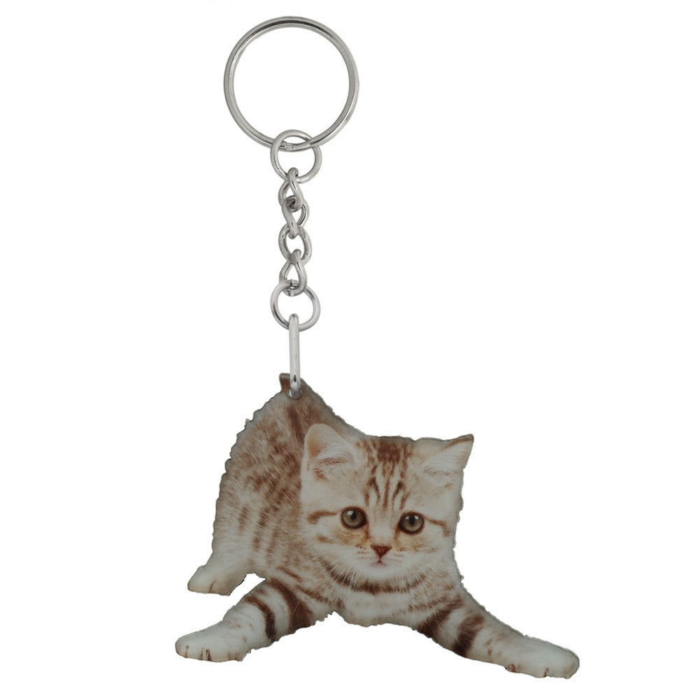 Chloe the Kitten Mirrored Acrylic Keychain Keychains AnimalWorld   