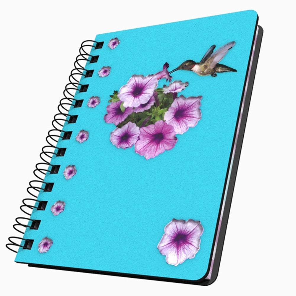 Hummingbird & Flowers Small Acrylic Journal Notebooks/Journals AnimalWorld   