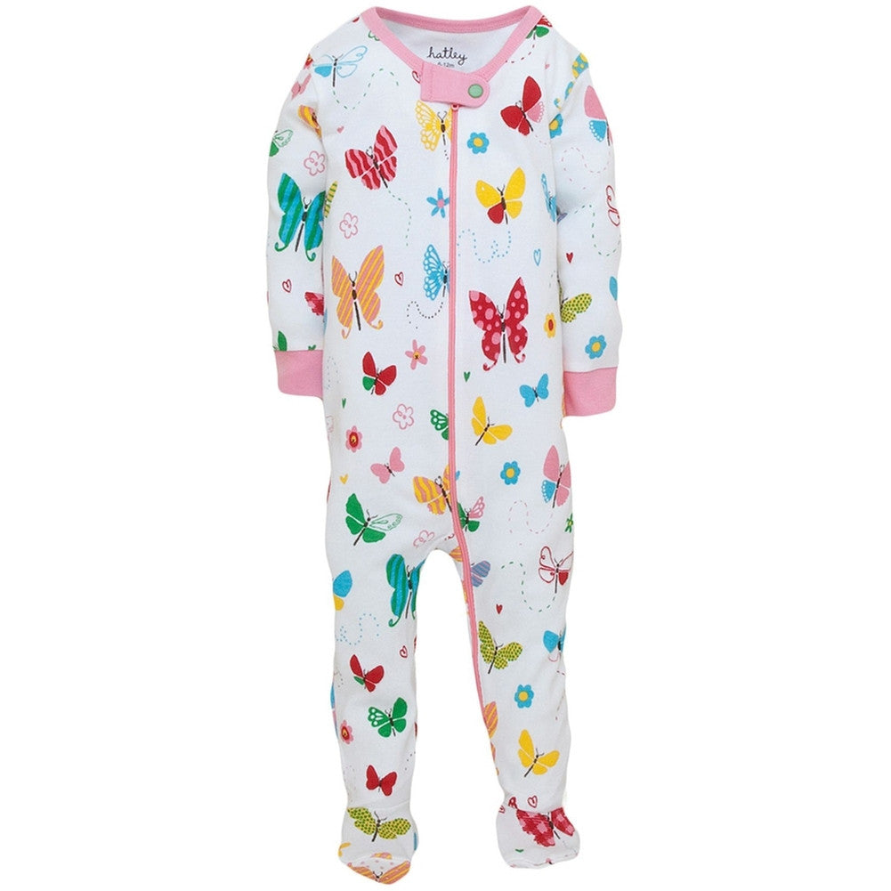 Flying Butterflies Baby Footed One Piece Baby One Piece Animalworld   