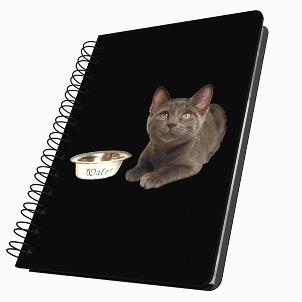 Kitten & Water Dish Medium Acrylic Journal Notebooks/Journals AnimalWorld   