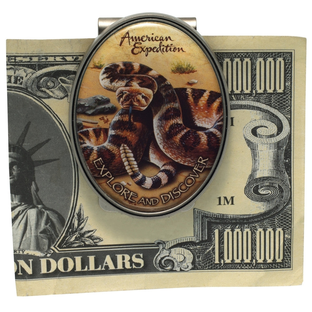 Rattlesnake Metal Money Clip Wallets AnimalWorld   