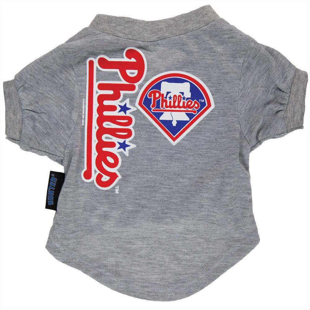 Philadelphia Phillies - Logo Dog T-Shirt Dog Clothing Philadelphia Phillies SM Grey 