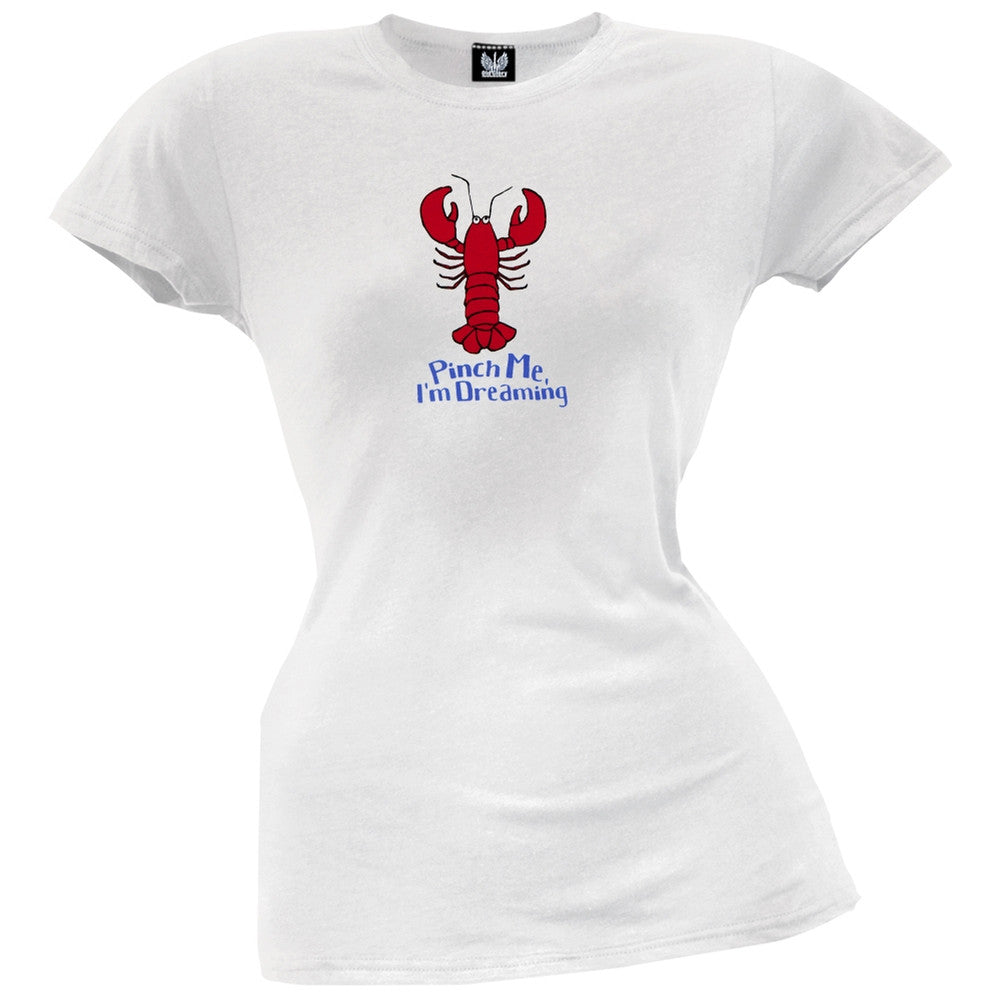Lobster Pinch Me I'm Dreaming Women's Pajama T-Shirt Sleepwear Tops Animalworld   