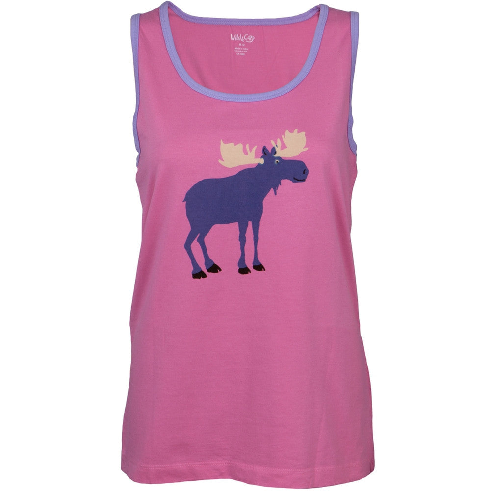 Raspberry Moose Women's Pajama Tank Top Sleepwear Tops Animalworld   