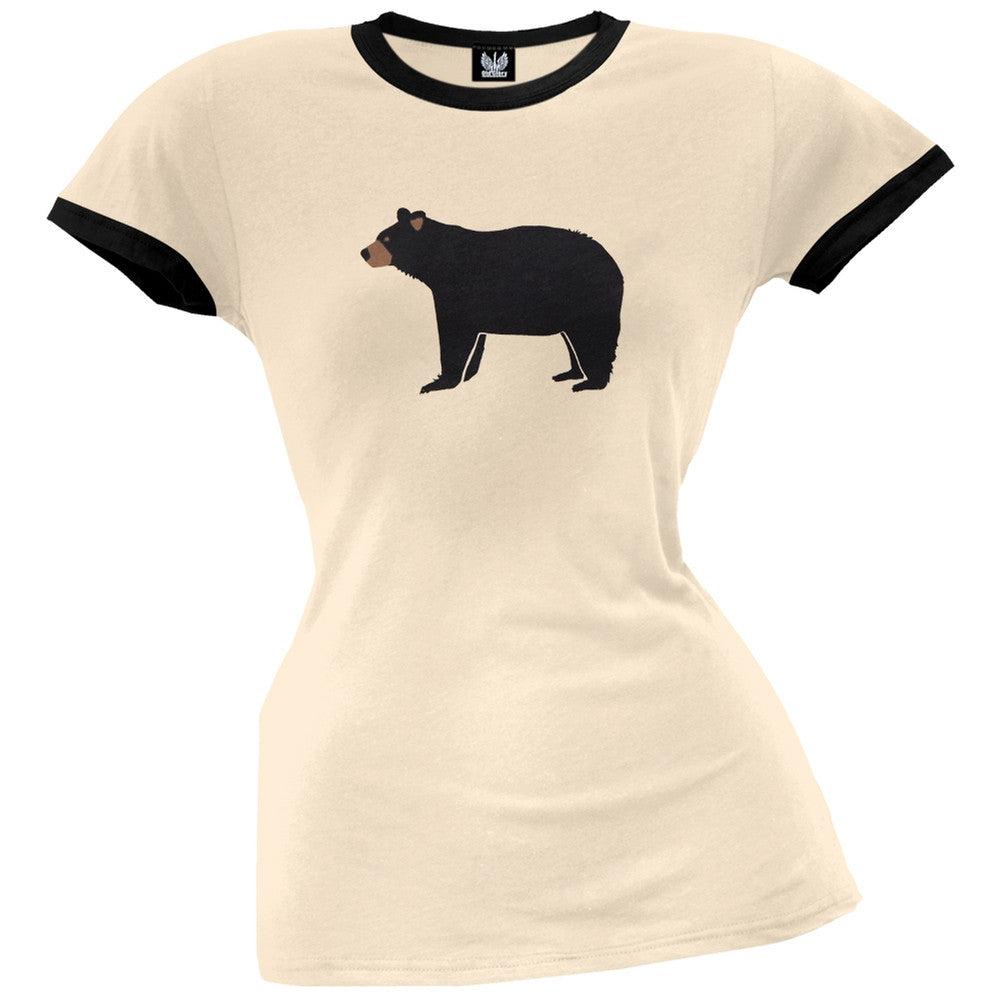 Black Bear Northern Woods Women's Pajama Ringer T-Shirt Sleepwear Tops Hatley Usa, Inc   