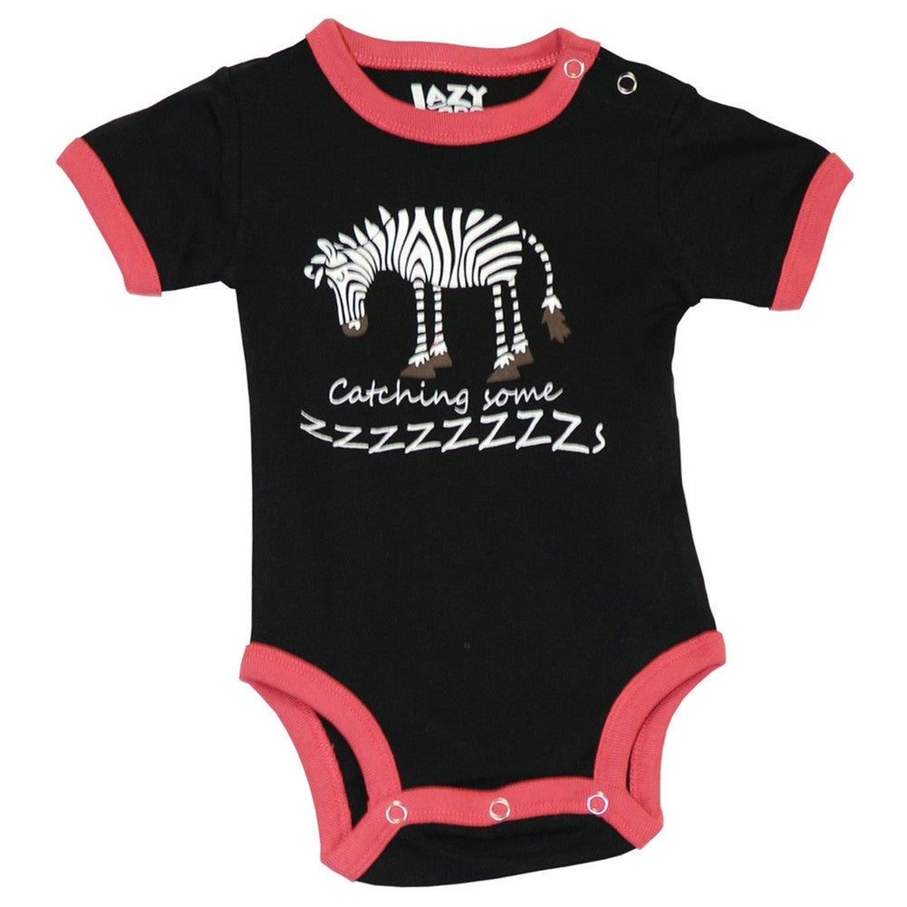 Zebra Catching ZZZ's Baby One Piece Baby One Piece Animalworld   