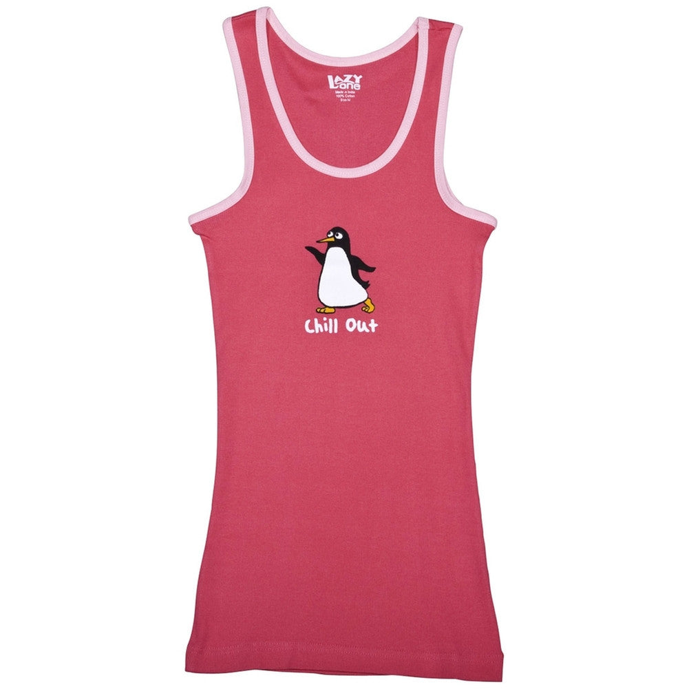 Penguin Chill Out Juniors Tank Top Tank Tops Lazy One   