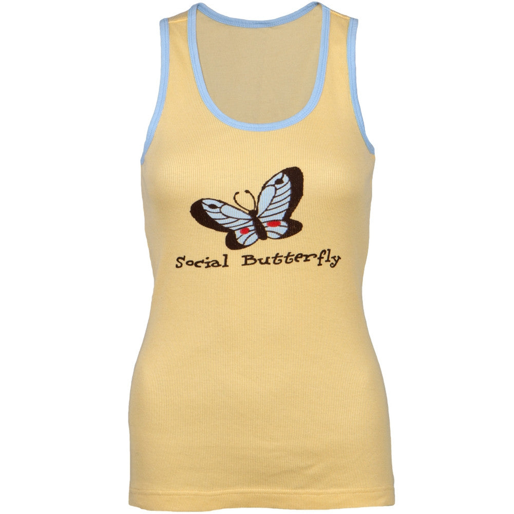Social Butterfly Juniors Tank Top Tank Tops Lazy One   