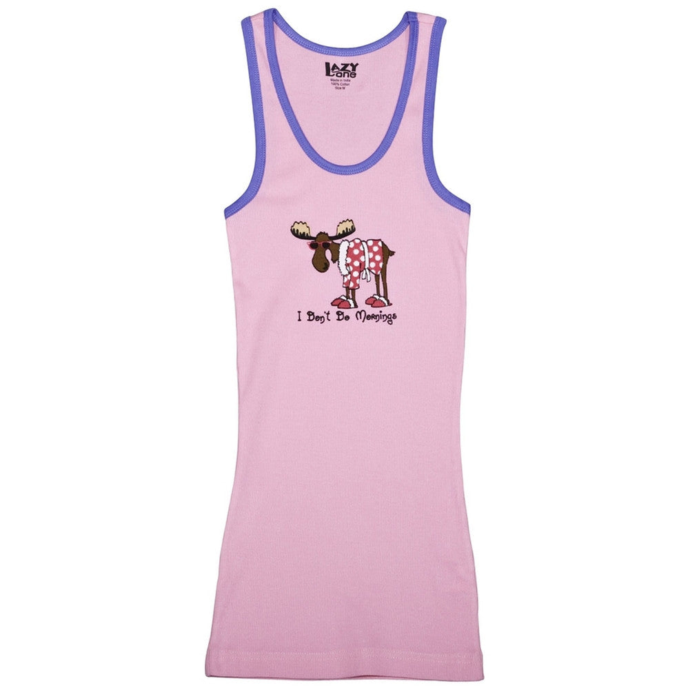 Moose Don???t Do Mornings Juniors Tank Top Tank Tops Lazy One   