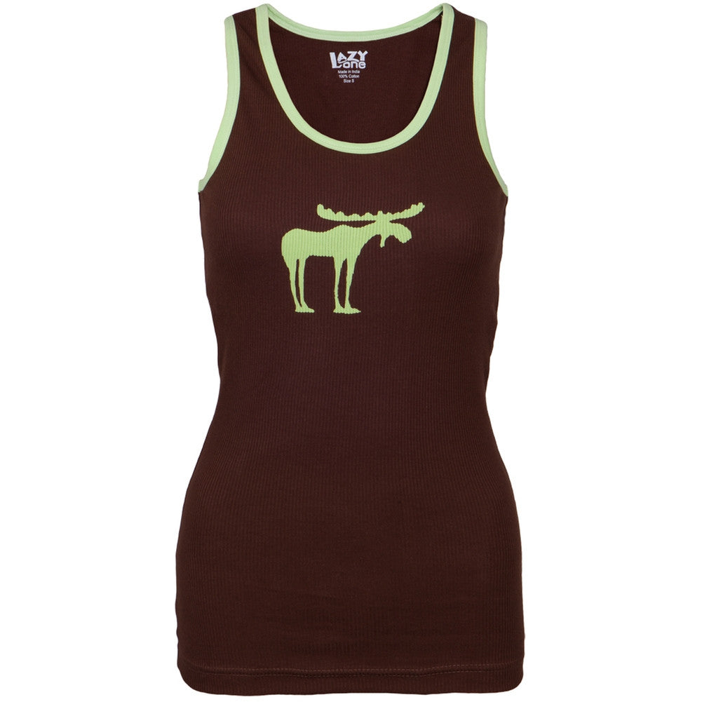 Funky Moose Silhouette Juniors Tank Top Tank Tops Lazy One   